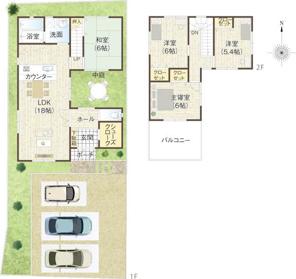 Other.  [NO.A: MODEL PLAN] House courtyard in the center of the house is made in the space of the family of the rest