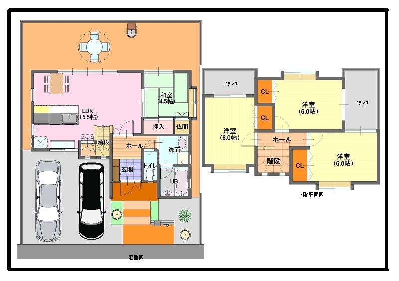 Floor plan. (No. 36 locations), Price 28.8 million yen, 4LDK, Land area 132.14 sq m , Building area 99.89 sq m