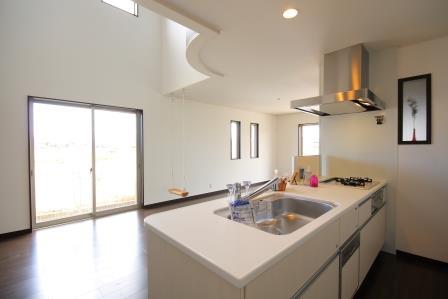 Model house photo. Model house Open kitchen