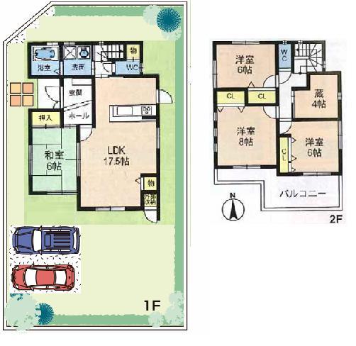 Floor plan. 27.3 million yen, 4LDK, Land area 151.12 sq m , Building area 100 sq m