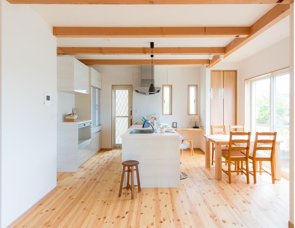 Building plan example (introspection photo). Healing LDK of natural materials. 