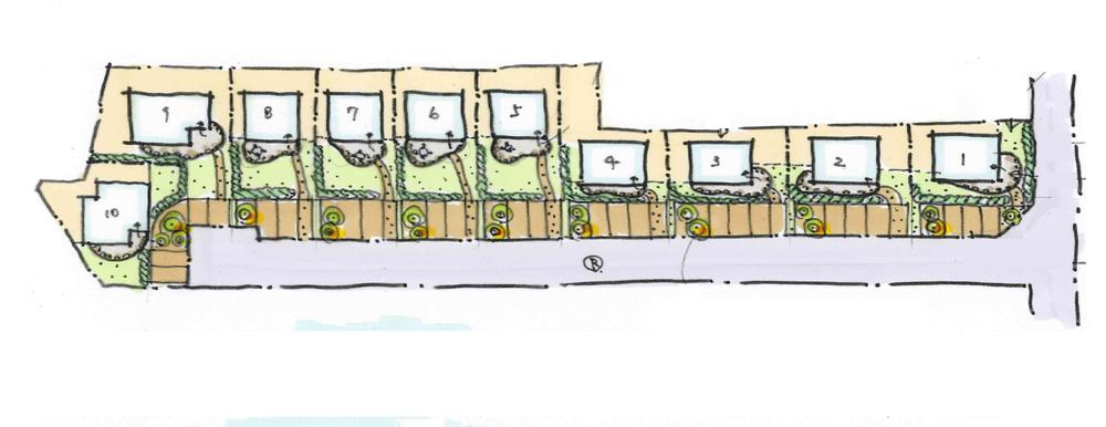 The entire compartment Figure. ■ Since the free plan, You can floor plan tailored to family life. ■ Since the south-facing a more than 60 square meters of, It can also be three large garden or car, You can Even little vegetable garden ■ The remaining No. 9 areas ・ 10 Gochi only
