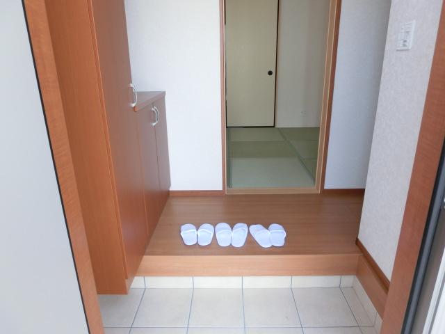 Entrance. The entrance next to you there is a shoe storage