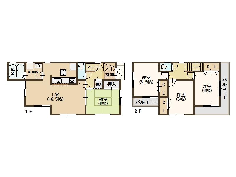 Floor plan. 25,800,000 yen, 4LDK, Land area 142.38 sq m , Building area 94.36 sq m