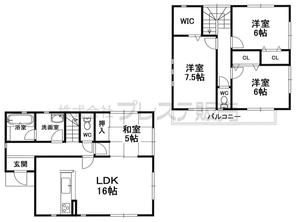 Floor plan. 24,800,000 yen, 4LDK, Land area 148.53 sq m , Building area 96.39 sq m