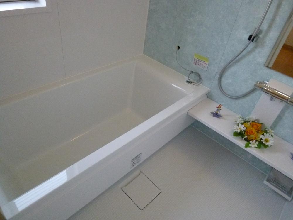 Bathroom. Beautiful light blue has changed radically To the atmosphere of the bathroom.