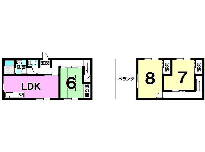 Floor plan. 7.8 million yen, 3LDK, Land area 104.6 sq m , Building area 83.05 sq m