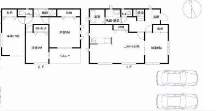 Floor plan. 28.8 million yen, 4LDK, Land area 170.99 sq m , Building area 105.16 sq m (4 Building) Floor Plan