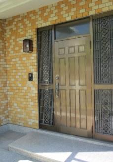 Entrance. Local shooting