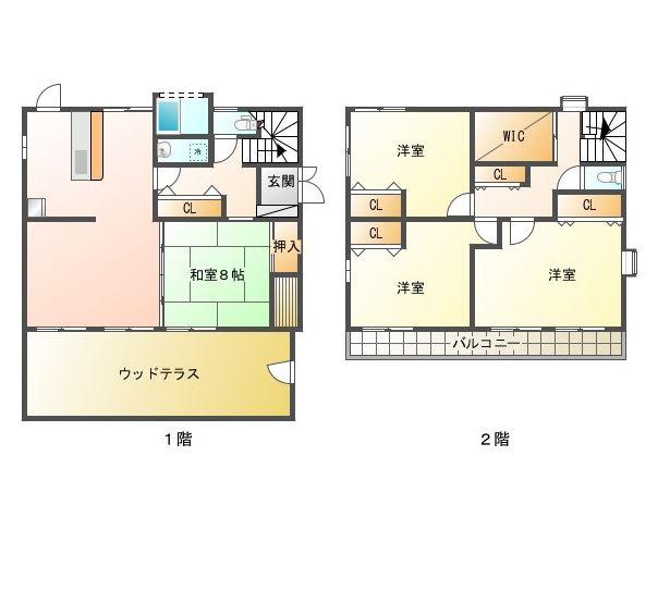 Floor plan. 13.5 million yen, 4LDK + S (storeroom), Land area 179.57 sq m , Building area 143.76 sq m