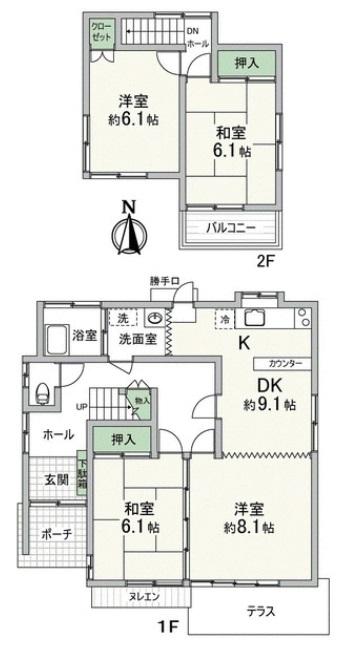 Floor plan. 16.5 million yen, 3LDK, Land area 361.65 sq m , Building area 85.5 sq m