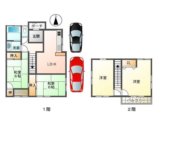 Floor plan. 15.8 million yen, 4LDK, Land area 150.41 sq m , Building area 93.98 sq m