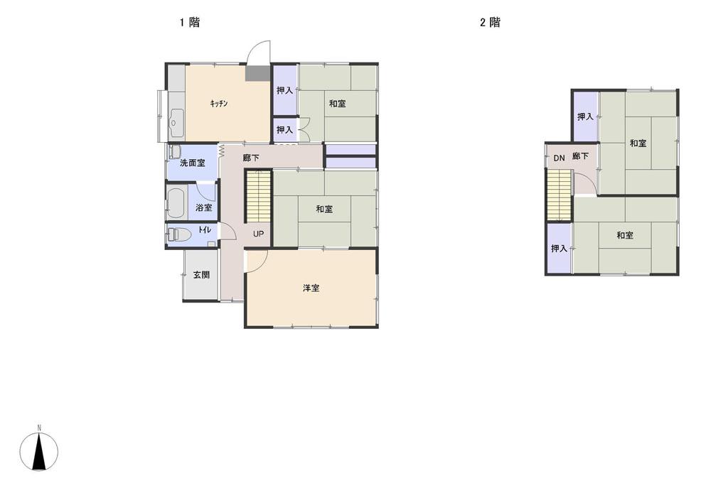 Floor plan. 11 million yen, 5DK, Land area 161.08 sq m , Building area 90.24 sq m
