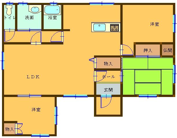 Floor plan. 12.8 million yen, 3LDK, Land area 201.57 sq m , Building area 75.08 sq m