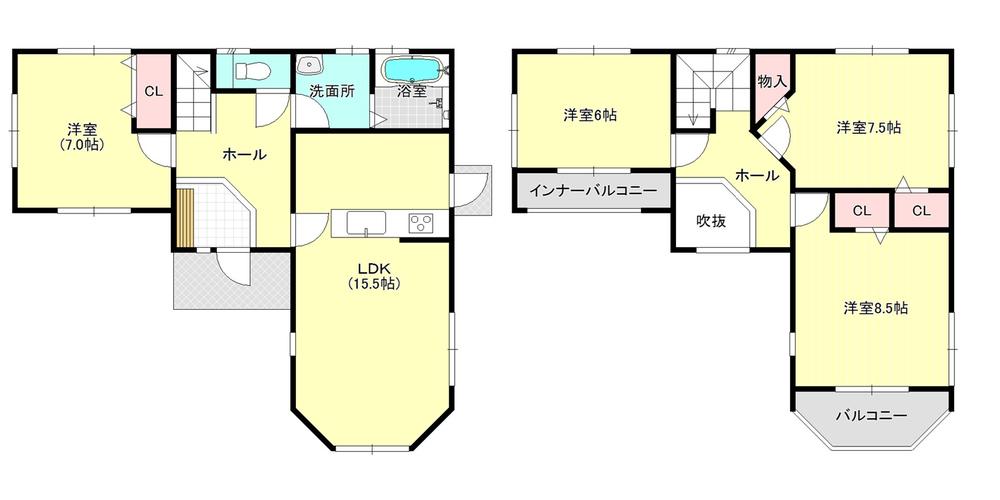 Floor plan. 16.8 million yen, 4LDK, Land area 180 sq m , Building area 105.26 sq m
