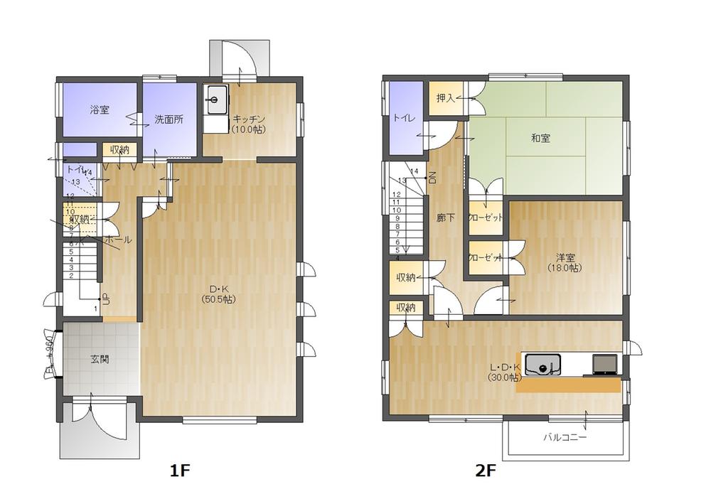 Floor plan. 19,800,000 yen, 3LDK, Land area 192.78 sq m , Building area 180.8 sq m