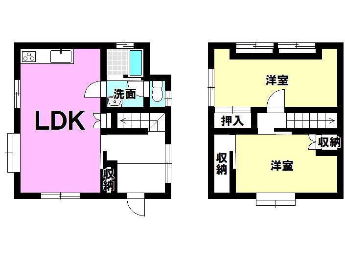 Floor plan. 9,450,000 yen, 3LDK, Land area 126.95 sq m , Building area 71.62 sq m