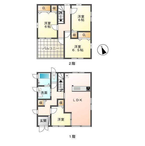 Floor plan. 23.2 million yen, 4LDK, Land area 154.06 sq m , Building area 100.81 sq m