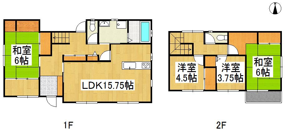 Floor plan. 25,800,000 yen, 4LDK, Land area 201.66 sq m , Building area 128.5 sq m