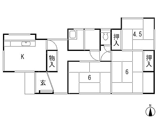Floor plan. 2.9 million yen, 3DK, Land area 163.8 sq m , Building area 62.08 sq m