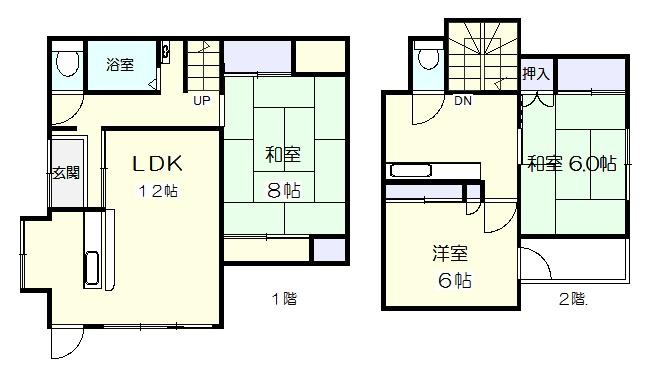 Floor plan. 20.8 million yen, 3LDK, Land area 245.51 sq m , It is a building of a building area of ​​108.19 sq m 3LDK! ! All room 6 quires more ^^