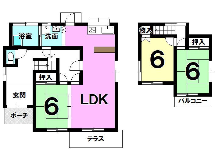 Floor plan. 16.5 million yen, 3LDK, Land area 361.65 sq m , Building area 85.5 sq m