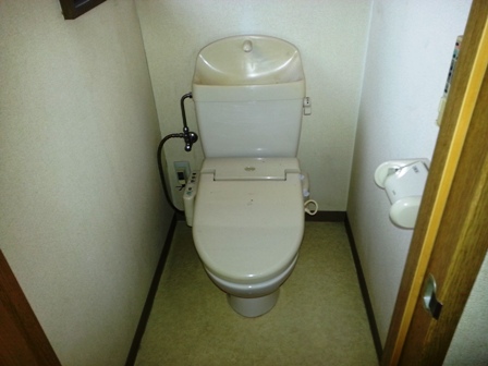 Toilet. Washlet comes with