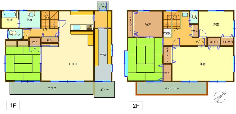 Floor plan. 39,900,000 yen, 4LDK + S (storeroom), Land area 231.42 sq m , Current state priority per building area 175.48 sq m schematic