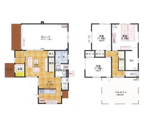 Floor plan. 29,800,000 yen, 3LDK, Land area 172.9 sq m , Building area 136.09 sq m