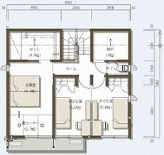 Floor plan. To big 1 room by the time a child is small. You can use that matches the life stages, such as separating the two rooms to meet the growing. Tatami corner of the main bedroom Dari folded the laundry which took on the spot, Or you can ironed.