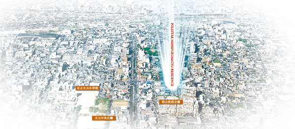 Surrounding environment. Innovation of urban apartments to design a beautiful life, Residence ・ code. (And subjected to a CG processing in November 2010 shooting, In fact a slightly different)