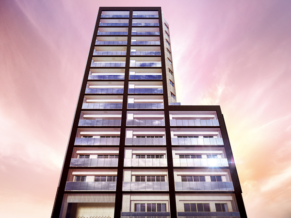 Buildings and facilities. IDENTITY LIFE. Stylish city block with a new attractive "now". A 1-minute walk from the area wholesaler town charm. Also maintaining a good sense of distance degree to Nakasendo East Park, We also realized calm living comfort in quiet. Bright and airy all houses facing south. (Exterior view)