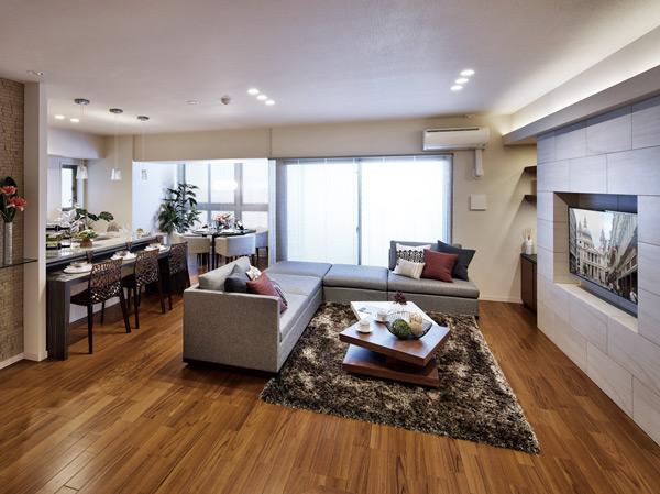 Room and equipment. Bi ・ Well Uchisange is of 100 sq m class apartment. You can create a rich life of your own, It is open-minded design and sense of scale. (living ・ dining ・ C type)