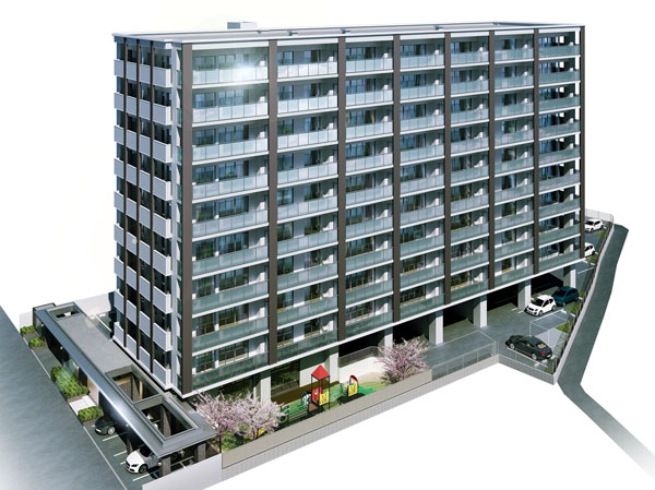 Shared facilities.  [Exterior - Rendering] In pursuit of the essence of the richness, Shared facilities enhancement Mansion. Where the lifestyle convenience facilities are well-equipped to close. In calm living environment, Elementary and junior high schools is also within walking distance. Open-minded all houses facing south, Family is shining house creative project <Owl stage plains> finally starting.