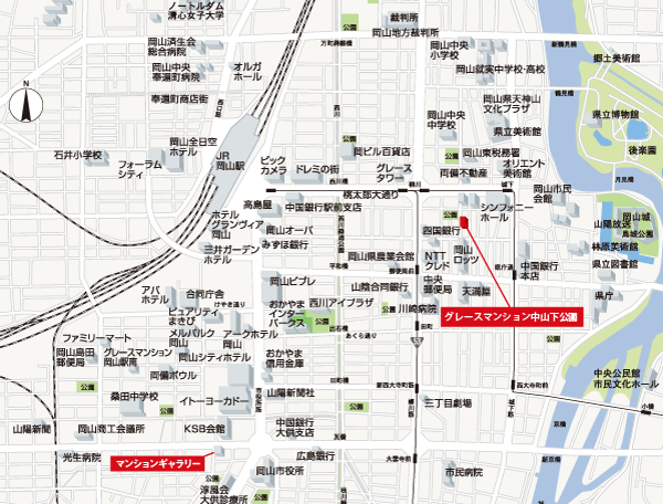 Surrounding environment. local ・ Mansion gallery guide map