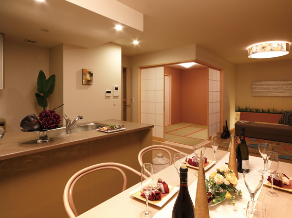 Living.  [living ・ dining] Full of sense of openness that has been wrapped in a gentle tenderness living ・ dining. Comfortable space to bounce also nature and conversation, We will further deepen the family of communication.  ※ Posted photos model Room 90A menu plan (free of charge ・ There application deadline)