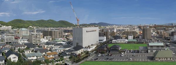 Surrounding environment. Local peripheral Aerial (August 2011 shooting, The center of the building is local)
