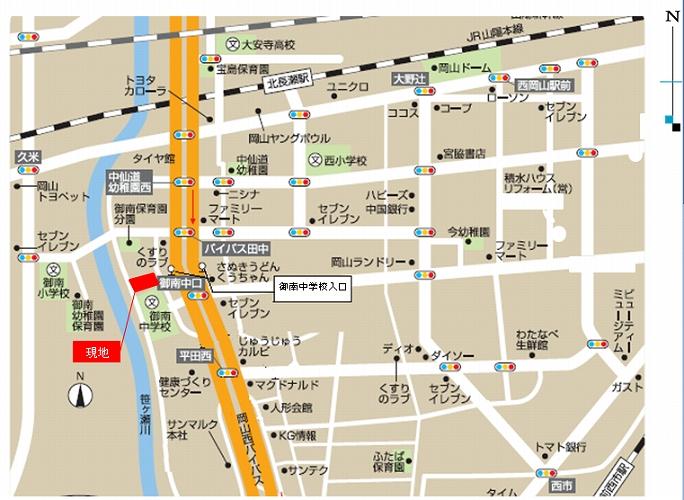 Local guide map. access map