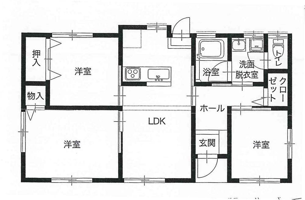 Floor plan. 14.8 million yen, 3LDK, Land area 201.6 sq m , Building area 59.58 sq m