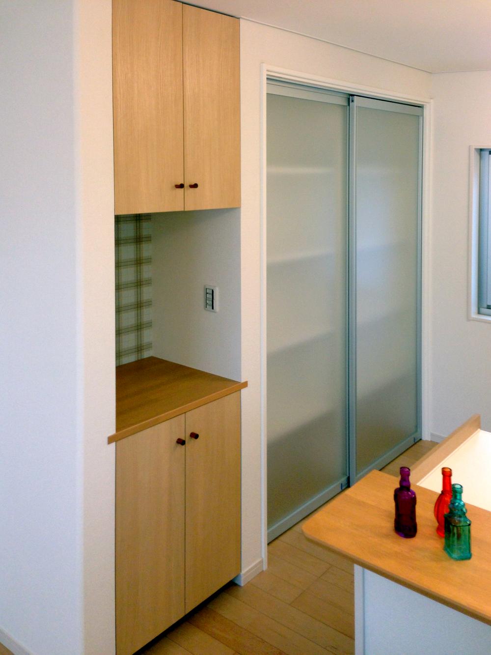 Kitchen. In the kitchen next to, Happy storage!