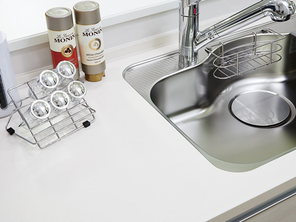 Kitchen.  [Artificial marble top] Countertops, Adopt the artificial marble luxurious impression drifts.