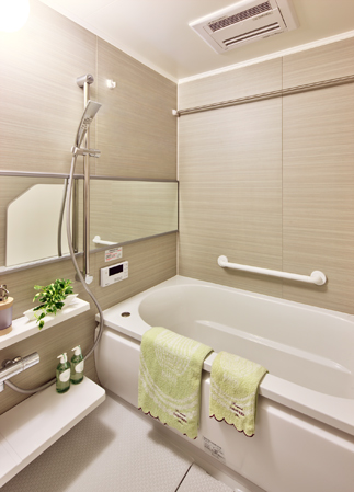 Bathing-wash room.  [bathroom] In bathroom, Ya clothes dry and help in dehumidification drying function, Heating function to prevent the winter of heat shock, Equipped with 24-hour ventilation function.