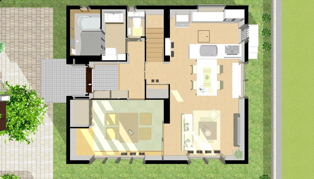 Building plan example (Perth ・ Introspection). Building plan example ( ¥ 4 No. land)