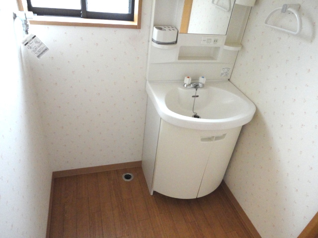 Washroom. Cute is a wash basin