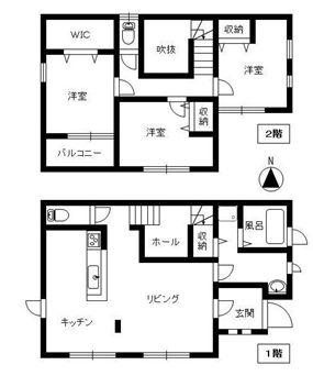 Floor plan. 24,800,000 yen, 3LDK + S (storeroom), Land area 184.49 sq m , Building area 91.72 sq m