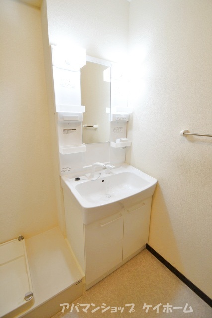 Washroom. Washbasin with shower! Morning outing with shampoo OK!