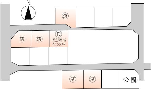 Compartment figure. Land price 8.87 million yen, It is a land area 152.98 sq m at any time application being accepted!