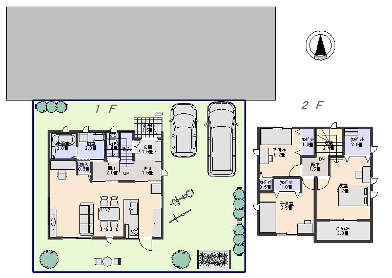 Other building plan example. Building plan example Building price 14,750,000 yen, Building area 95.22 sq m