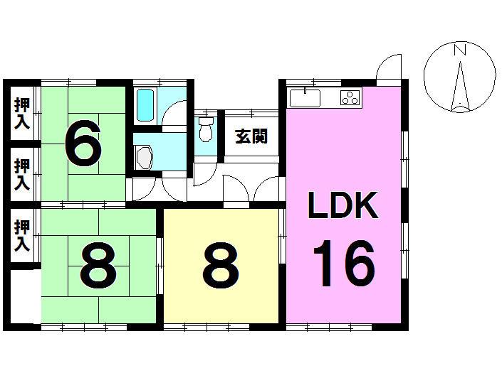Floor plan. 15.8 million yen, 3LDK, Land area 330.61 sq m , Building area 97 sq m