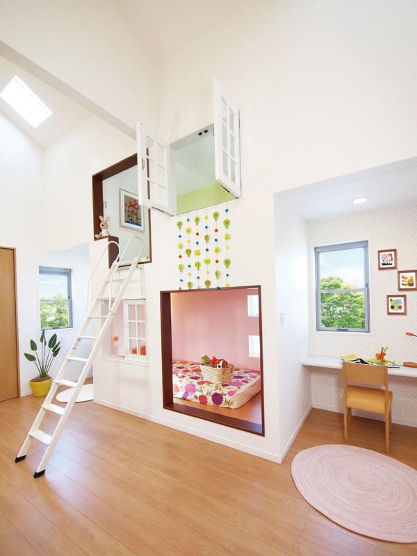Model house photo. Bunk bed is in the room!? Model house. To devise a loft, Proposed a space to spend fun children.